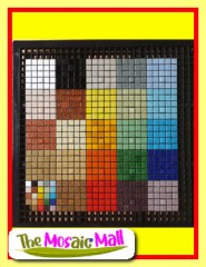 Mini mosaic glass vitreous tile - 1cm x 1cm x 4mm thick for mosaics