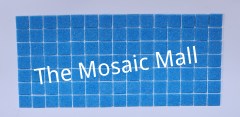 Mosaic glass vitreous tiles, blue